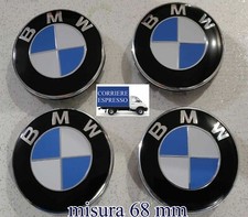 4 COPRIMOZZO BMW LOGO TAPPI RUOTA Serie 1 2 3 4 5 6 7 M Z X CAPS 68mm