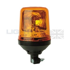 Safety Rescue DIN Pole Mount Agriculture Halogen Rotating Flashing Amber Beacon