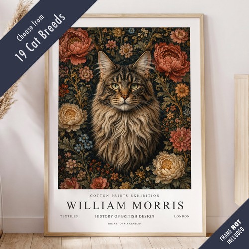Cat william morris inspired - cat,