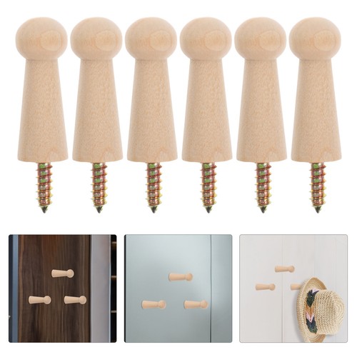 Pcs wooden wall hook - 6,
