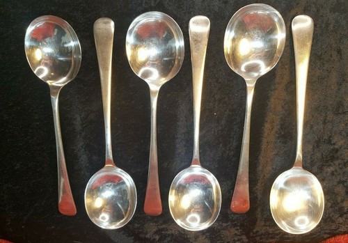 Soup cereal spoons six vintage - cereal,