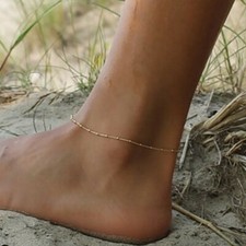 Ankle Bracelet  Silver Gold Holiday Anklet Chain Foot Bracelet UK