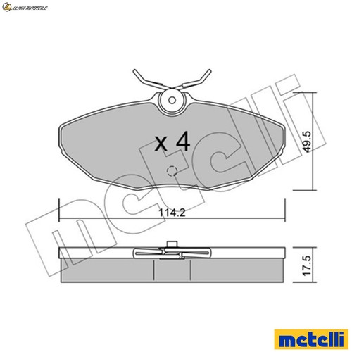 Brake pad set - disc,