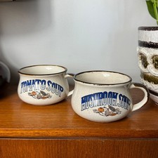 Vintage Soup Bowls Mugs X2
