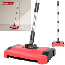 Carpet Sweeper Manual Cleaner Floor Cordless Duster Broom Pet Indoor Sweeping