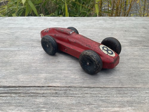 Vintage tin plate toy racing - tin,