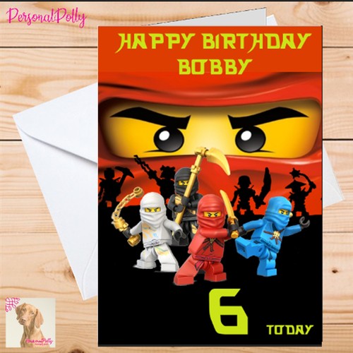 Personalised ninjago card - personalised,