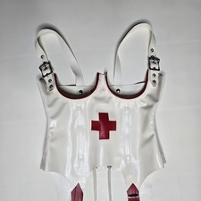 UK 10 nurse basque cupless