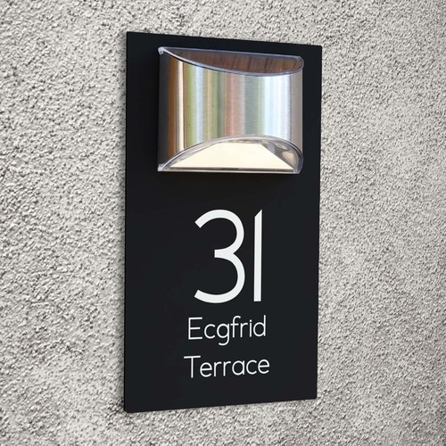 Custom solar house sign - house,