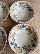Staffordshire Tableware Chelsea Cereal Bowls X 4 17.5 Cm 7 inch 