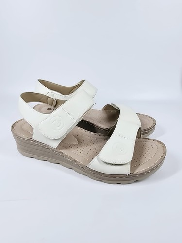 Pavers white leather sandals - white,