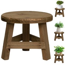 Wooden Stool Plant Stand Mini