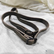 Authentic Swedish Army M59 trousers leather ankle straps green 1960-70s military