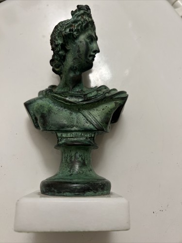 Greek bust young apollo bronze - greek,