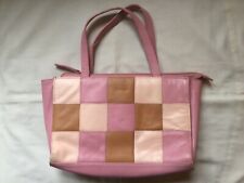 ORIANO PINK GENUINE LEATHER PATCHWORK  SHOULDER GRAB / HANDBAG