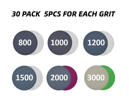 30x wet dry sanding discs - 6",