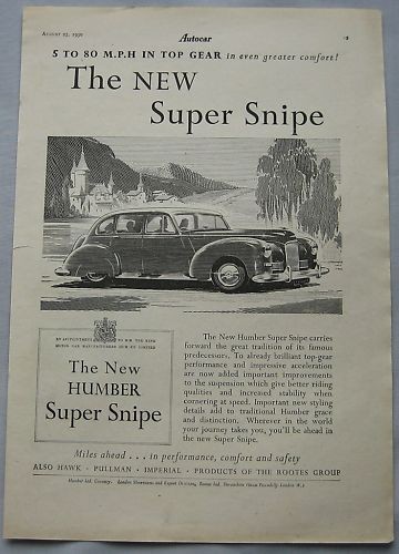 1950 humber super snipe - 1950,