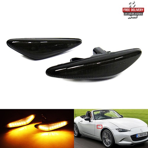 Side indicator black led - 2x,