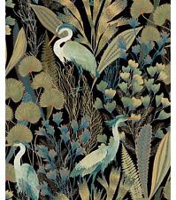 Ciara Heron Wallpaper Birds Nature Black A63201 Grandeco