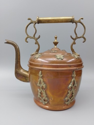 Antique copper brass kettle - &,