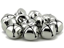 15X 25MM SILVER JINGLE BELLS