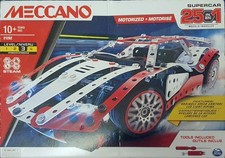 Meccano 25-in-1 Motorized Supercar Kit with 347 Parts