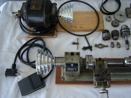 Used mini metal lathe machine - used,