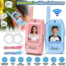 2X Video Walkie Talkies for Kids Rechargeable Video Intercom Walkies Talkies