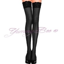 Sheer Lace Top Stockings for