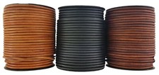 Light brown Black & Brown 4 mm Round Leather Cord 2,3,4.5.10,Meter Lengths