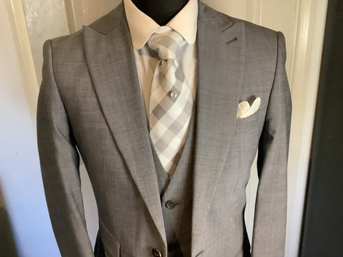 Men three piece suit - three, grey