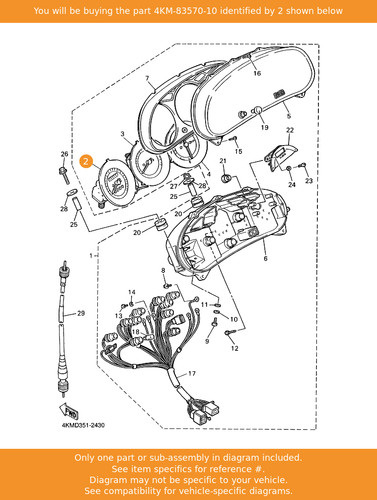 Yamaha speedometer assy - yamaha,