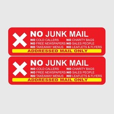 2 x No Junk Mail Sales People
