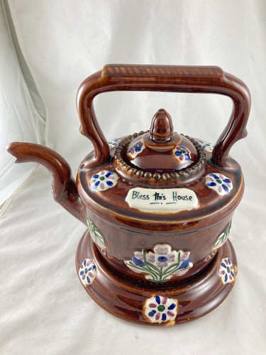 Pottery bargeware teapot - bargeware,
