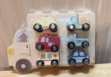 Wooden Push Along Pull Car Toy