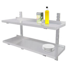  Stainless Steel Shelves 2 x Commercial Catering Kitchen Room Wall Shelf  1200mm