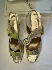 Sabrina Chic Gold Leather Croc