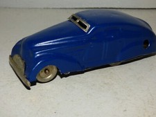 Triang Minic ? Streamlined saloon car blue clock work powered