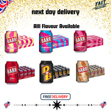 BARR since 1875, 24 pack Fizzy Drink Cans, No Sugar, 24 x 330 ML you choose