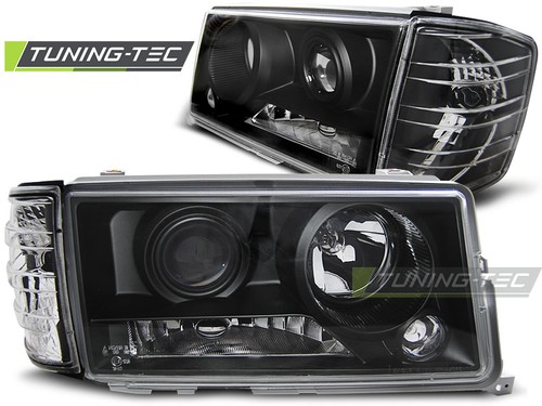 Headlights black fits mercedes - headlights,