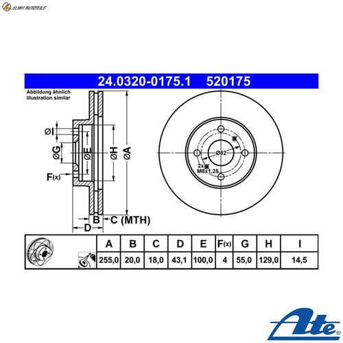 Brake discs 0320 0175 1 - 2x, 24.0320-0175.1