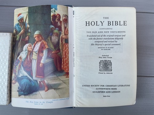Antique holy bible leather - bible,