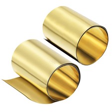 2pcs Brass Sheet Roll Metal Foil Plate 0.1mm Thick 1000mm Length 50-100mm Width