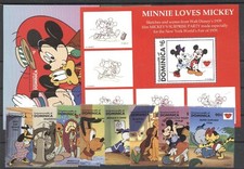Walt Disney, Kiss - Dominica - 2284-2291, Bl.326-327 ** MNH 1997