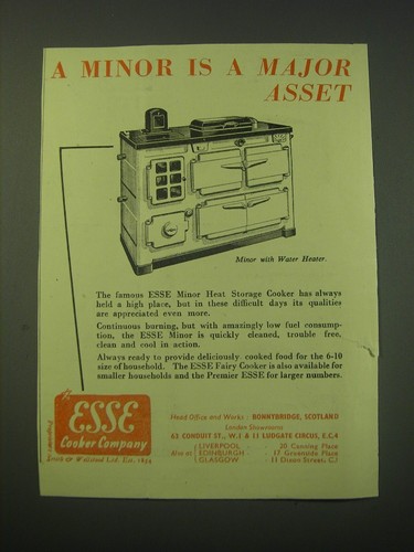 1942 esse minor heat - minor, storage