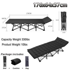 Sleeping Cot Single Folding Bed Camping Travel Guest Lightweight With Carry Bag