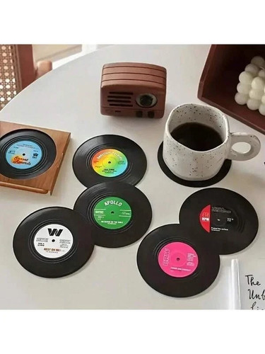 Retro vinyl record - coasters,