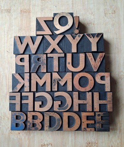 Art deco wooden letterpress - art,