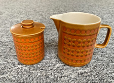 Vintage Hornsea Saffron Milk /Gravy Jug and Sugar/Jam Bowl. Mid Century