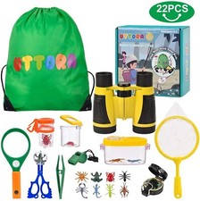 UTTORA Outdoor Explorer Kit, Kids Binoculars Set with Compass, Magnifying Glass,